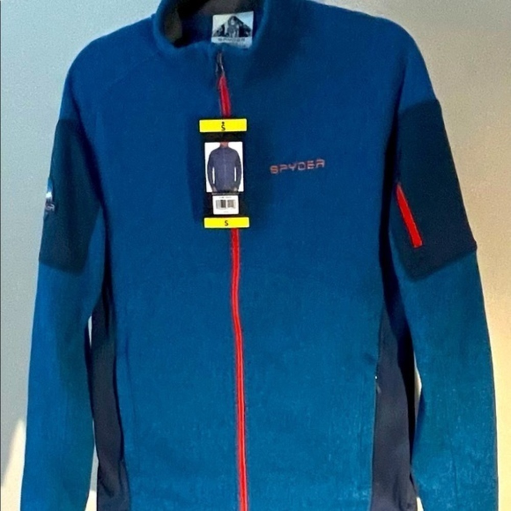 Spider 🕷Outband Full Zip Men’s Sweater / Blue- Gray- Red/ S/M ( Y-M1)